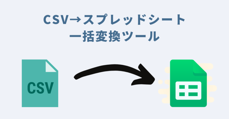 CSV→スプレッドシート一括変換ツールの概要