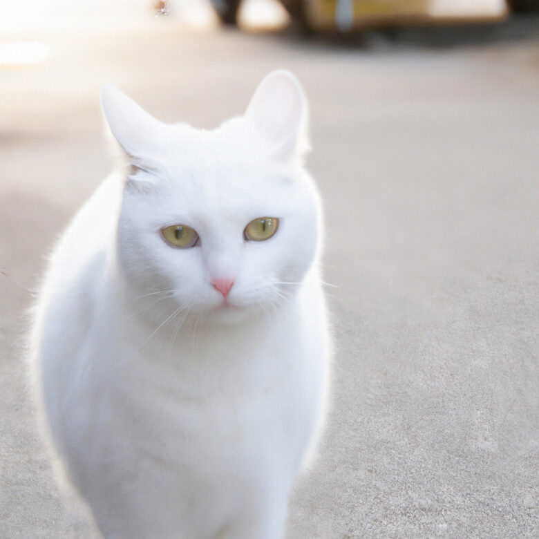 真っ白な猫の画像