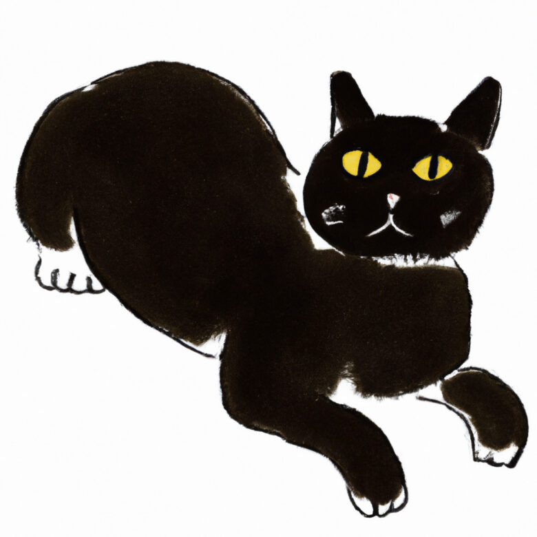 黒い猫の画像