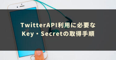 TwitterAPI利用に必要なKey・Secretの取得手順